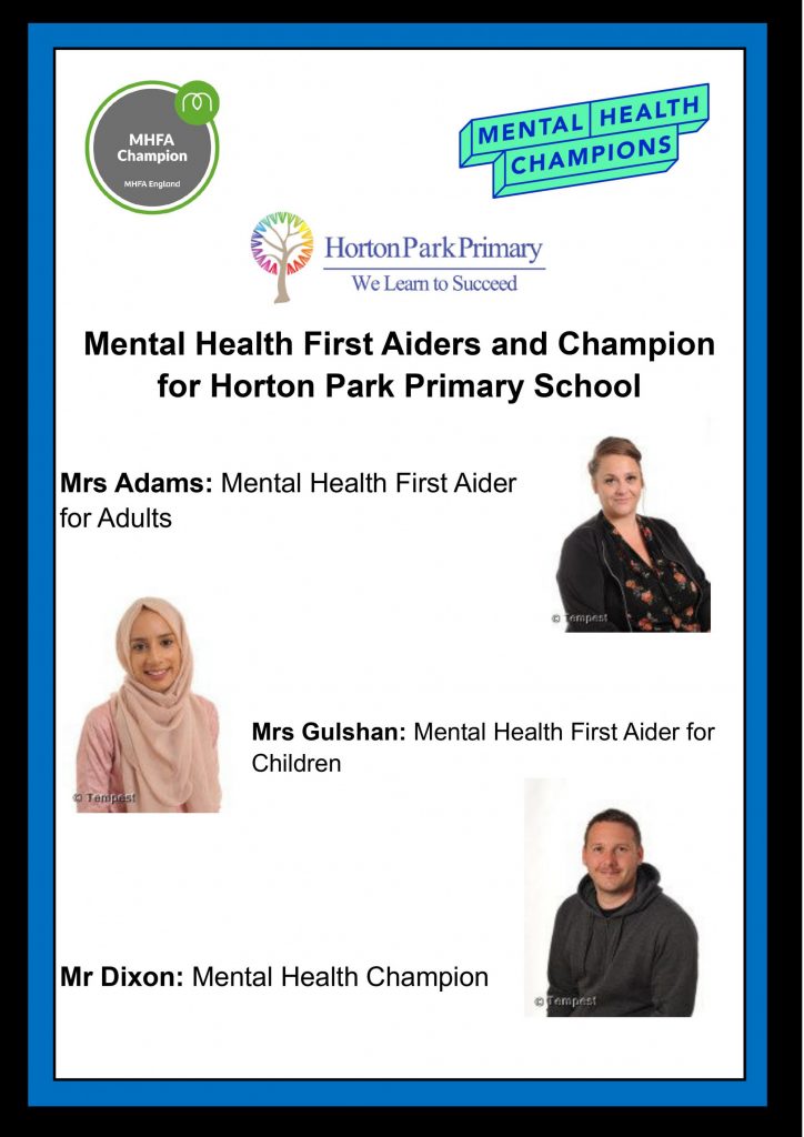 Mental Health First Aiders | Horton Park Primary School